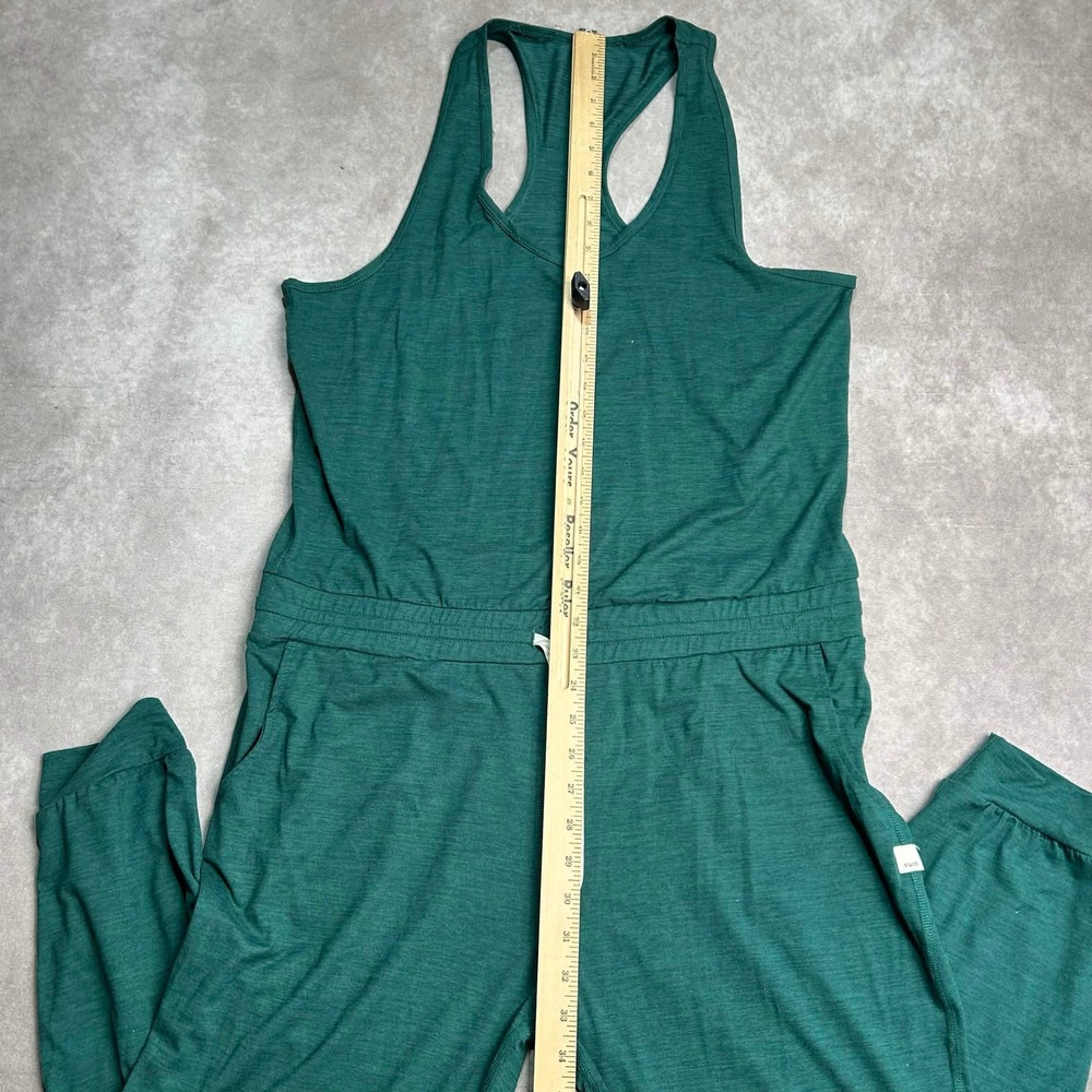 Vuori Lux Jumpsuit Womens XL Forest Green Heather Racerback Jogger Athleisure - Picture 3 of 8